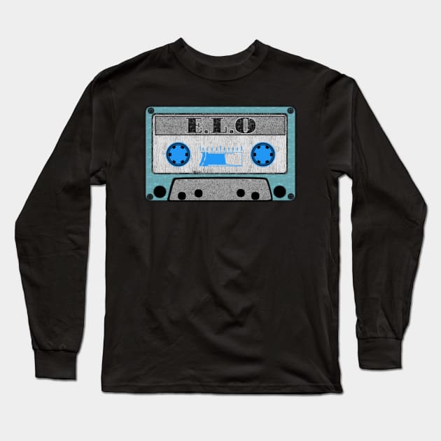 elo blue cassette Long Sleeve T-Shirt by toemangaa